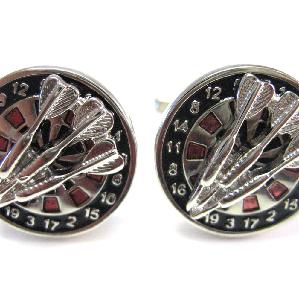Dart And Dart Board Cufflinks - image 1
